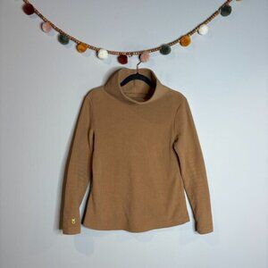 Dudley Stephens tan cowl neck fleece pullover